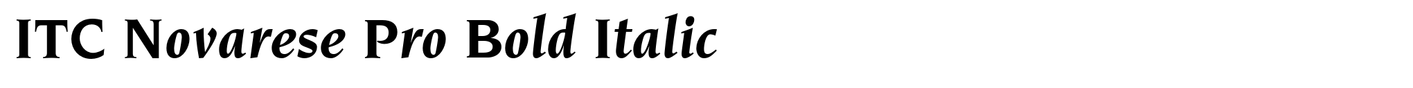 ITC Novarese Pro Bold Italic image
